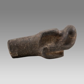 Ancient Pre Columbian, stone head serpent, Veracruz Mexico c.100-1000 AD.