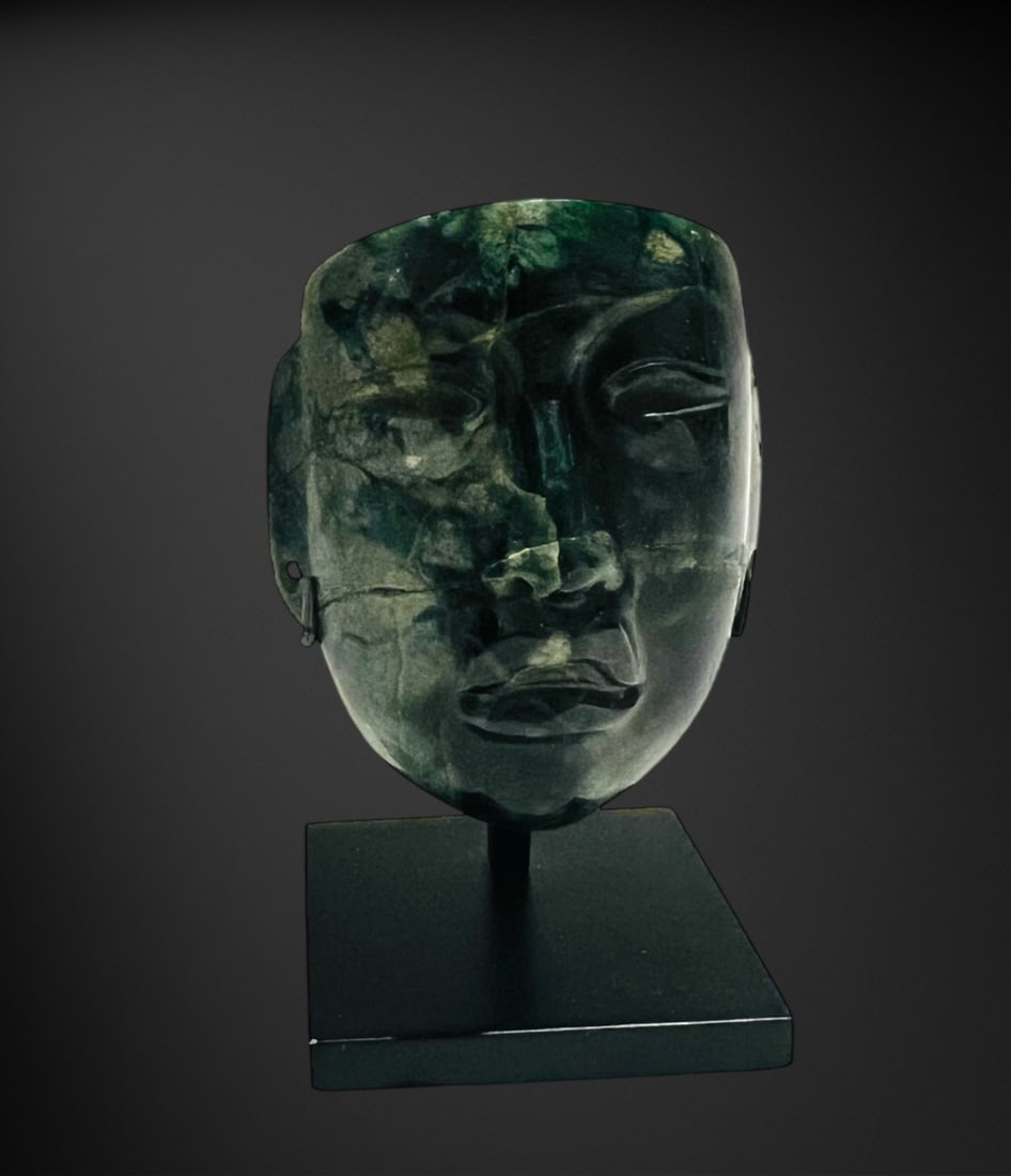 Pre Columbian, Teotihuacan Style Jade stone Mask. (1 of 5)