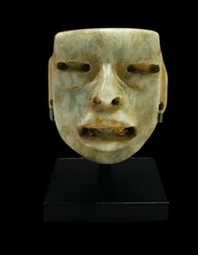 Pre Columbian, Olmec Style stone Mask.