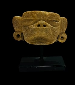 Pre Columbian, Olmec Style stone Mask.