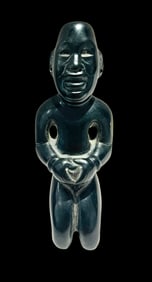 Pre Columbian, Olmec Style stone Kneeling Figure.