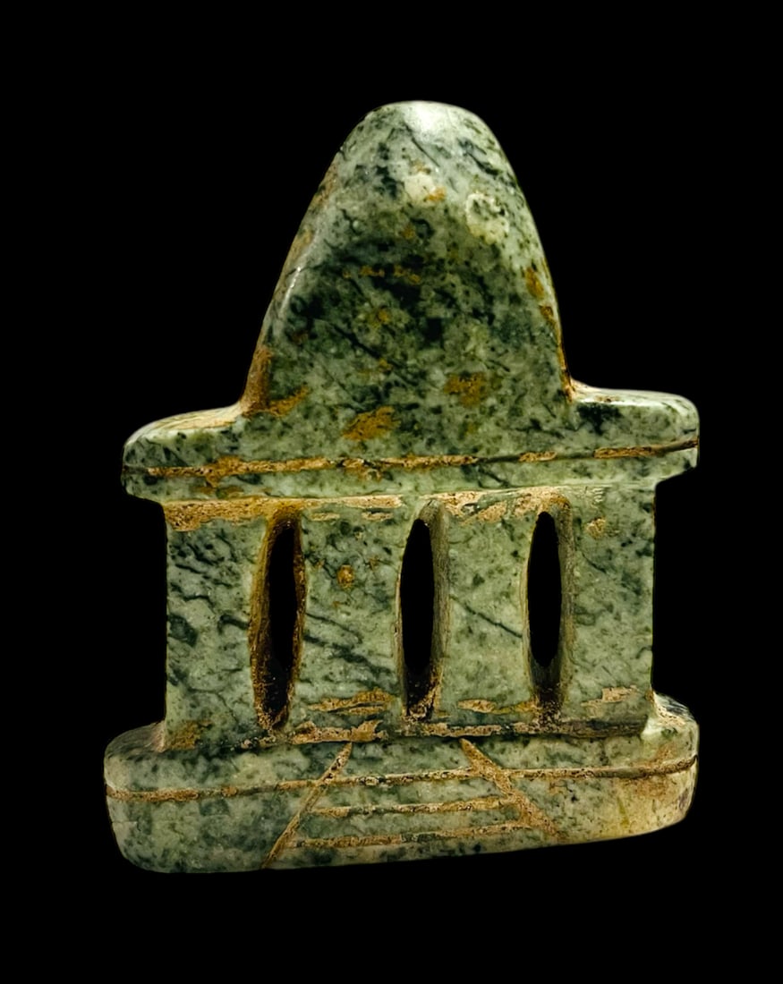 Pre Columbian, Mezcala Style Stone Temple Model. (1 of 4)