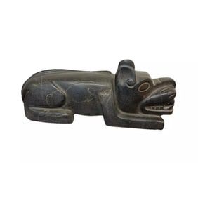 Pre Columbian, Aztec Maya Style Large Stone Jaguar.