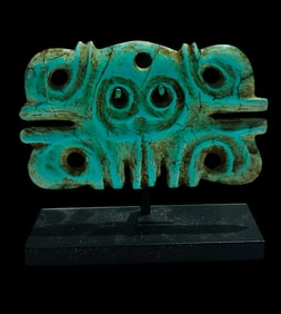 Chinese, Turquoise carving Amulet.