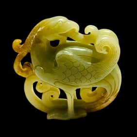 Chinese, Jade carving Bird.