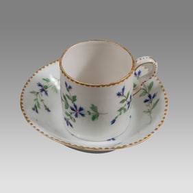 Early 19th century German, Meissen Porcelain Cup and Saucer.