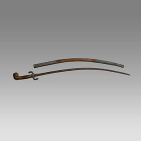 17th/18th century Ottoman Shamshir, Sword with Silver Scabbard.