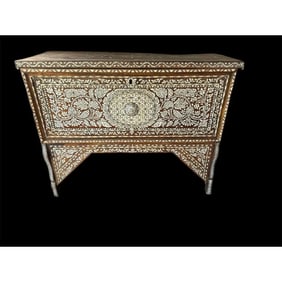 19th century Middle Eastern Syrian Mother Of Pearls Bridal Chest.