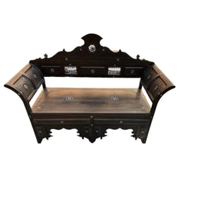 Early 20th century Middle Eastern Syrian Bench.