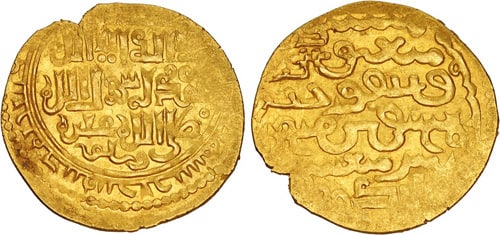 Persia Gold Dinar 694 AH Ilkhanids. Baydu. AH 694 / AD 1295. AV Dinar (23.2mm, 4.06 g, 5h). Madinat