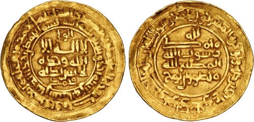 Persia Gold Dinar 350-365 AH Samanids. Mansur I b. Nuh. AH 350-365 / AD 961-976. AV Dinar (23.3mm,