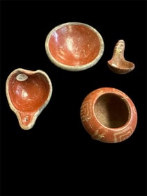 Lot Of 5 Pre columbian, Miniature Vessels c.500-800 AD.
