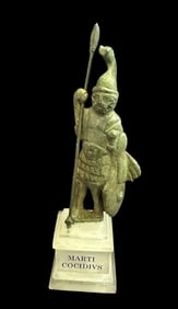 Ancient Roman Britain bronze figure of Mars c.2nd century AD.