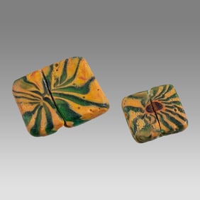 Lot of 4 Ancient Roman Mosaic Millefiori Glass Fragments c.1st-2nd century AD.