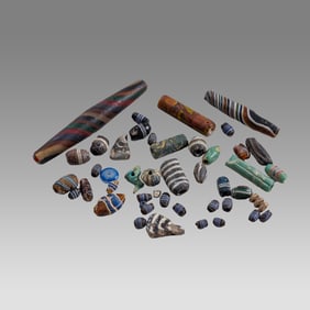 Lot of 42 Ancient Roman Mosaic Glass Beads c.1st-2nd century AD.