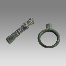Ancient Roman Bronze Ring, handle fragment c.2nd century AD.