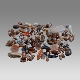 Lot of 88 Banded Agate Beads. Possibly Ancient?