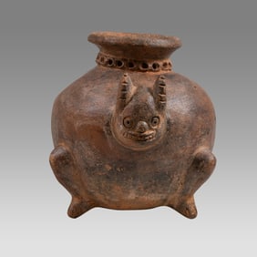 Colima Style Pottery Vessel, Colombia. Style of Ilama phase.