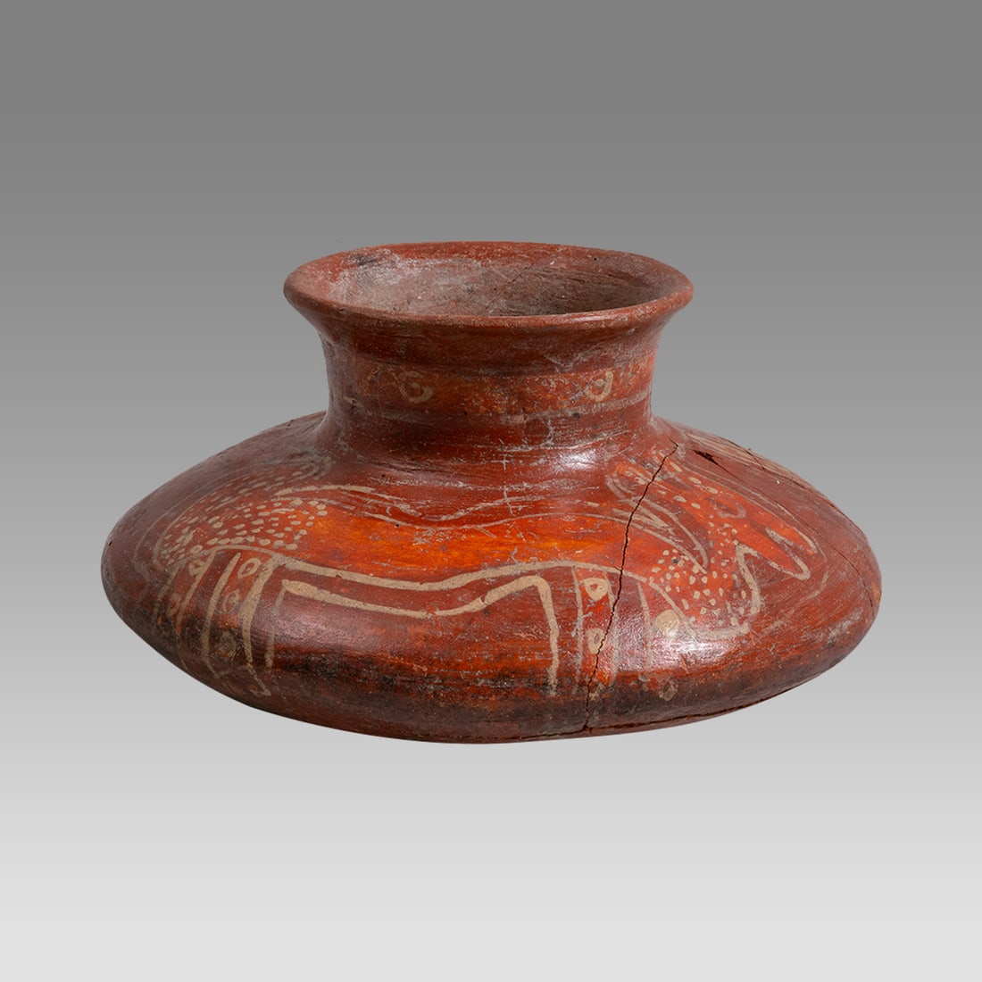 Michoacan Squat Olla Ca. 400-100 B.C., Ca. 400-100 B.C., (1 of 3)