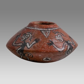 Peruvian Style, Pottery Monkey Bowl.