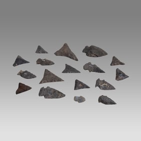 Native American Stone Arrow Points (17) Woodlands period, ca. 300-800 A.D.