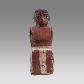 Ancient Egyptian Wooden Oarsman Tomb Figure. Egypt, Middle Kingdom, 2052-1778 BC.