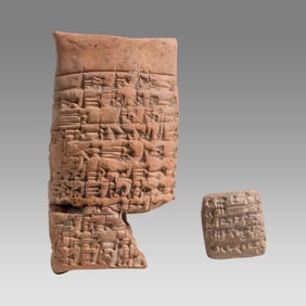 Ancient Old Babylonian Cuneiform Tablets. c.1900 BC. (2).