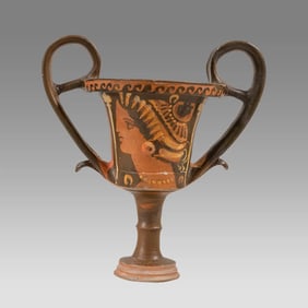 Ancient Apulian Magna Graecia Kantharos Ca. 350 B.C.