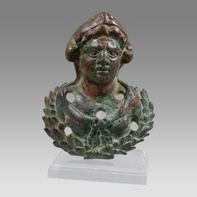 Ancient Roman Bronze Bust Of Heracules c.3rd century AD.