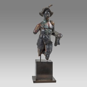 Ancient Roman Bronze Statuette Of Mercury c.2nd century AD.
