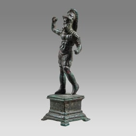 Ancient Roman Bronze Statuette Of Warrior c.1st-2nd century AD.