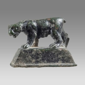 Ancient Roman Bronze Figurine of Prowling Pantherss c.3rd century AD.