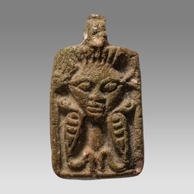 Ancient Egyptian Green Faience Hathor Amulets Late period, ca. 700-30 B.C.