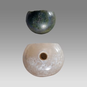 Lot of 2 Sasanian Agate Stamp Seals.