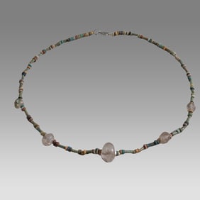 Ancient Egyptian Faience, Necklace c.300-50 BC.