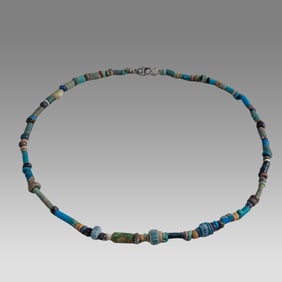 Ancient Egyptian Faience, Necklace c.300-50 BC.