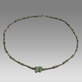 Ancient Egyptian Faience, Necklace c.300-50 BC.