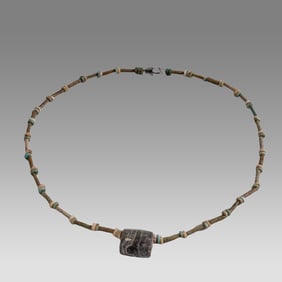 Ancient Egyptian Faience, Necklace c.300-50 BC.