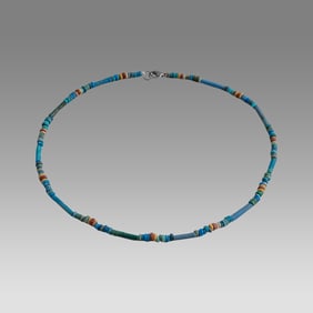 Ancient Egyptian Faience, Necklace c.300-50 BC.