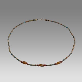 Ancient Egyptian Faience, Necklace c.300-50 BC.