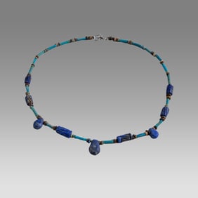 Ancient Egyptian Faience, Necklace c.300-50 BC.