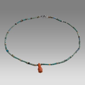 Ancient Egyptian Faience, Necklace c.300-50 BC.