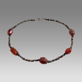 Ancient Egyptian Faience, Necklace c.300-50 BC.