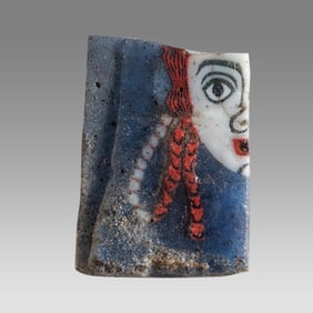 Ancient egyptian mosaic Face fragment Roman Period c.2st-2nd century AD.