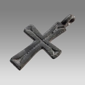 Ancient Byzantine Bronze Cross c.6th-8th century AD.