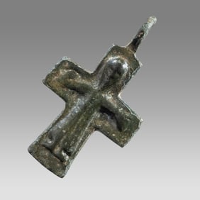 Ancient Byzantine Bronze Cross c.6th-8th century AD.