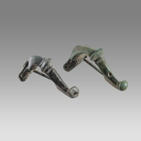 lot of 2 Ancient Roman Bronze Fibula Brooches c.2nd-4th century AD.