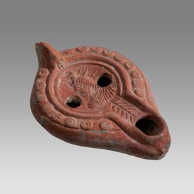 Ancient North African, Roman Terracotta Oil Lamp c.2nd century AD.