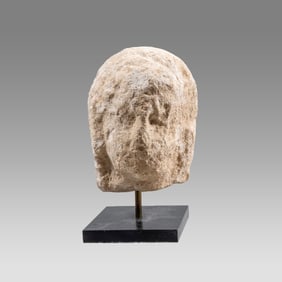 Ancient Roman Limestone Head of Woman c.2nd century AD.
