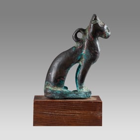 Ancient Egyptian Bronze Bastet Cat Late Period c.535-30 BC.